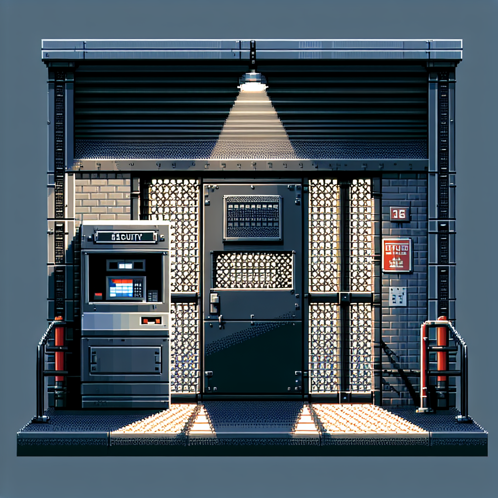 A robotaxi depot in San Francisco with a security gate and equipment, highlighting the tech-focused setting.